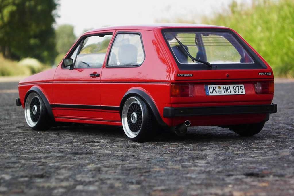 Volkswagen Golf GTI rood jantes BBS alu 1/18 Solido