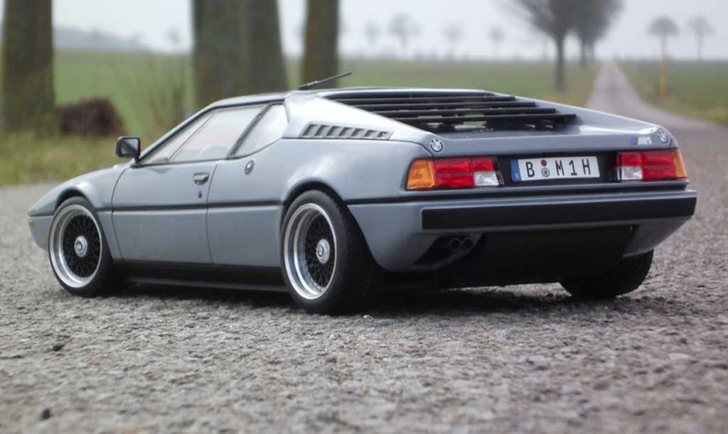 Bmw M1 1978 grijs jantes BBS echappement chrome 1/18 Norev