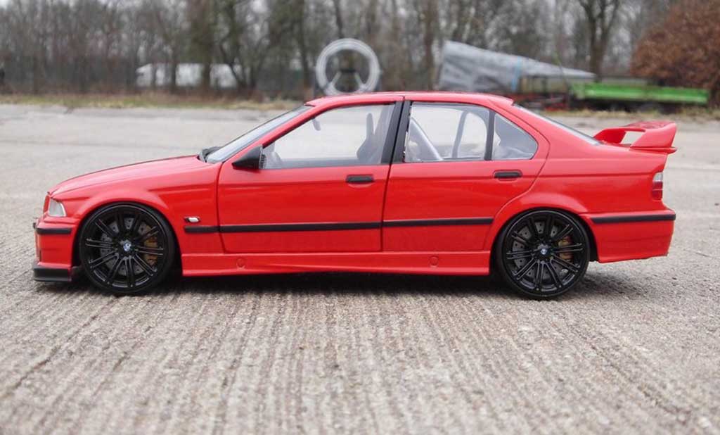 Bmw 318 tuning E36 is rood jantes M3 E92 et swap moteur M3 E36 1/18 Ut Models