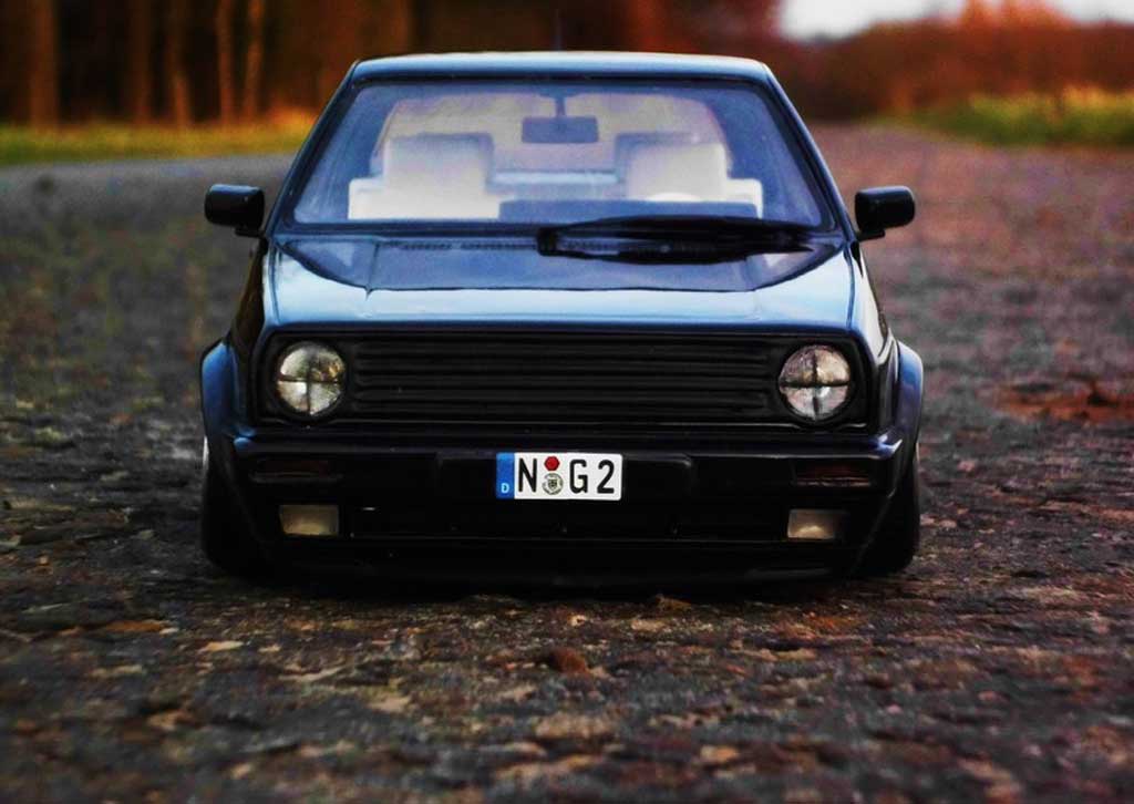 Volkswagen Golf 2 GTI 1/18 Ottomobile 2 GTI 16S zwart jantes 17 pouces mercedes modelauto