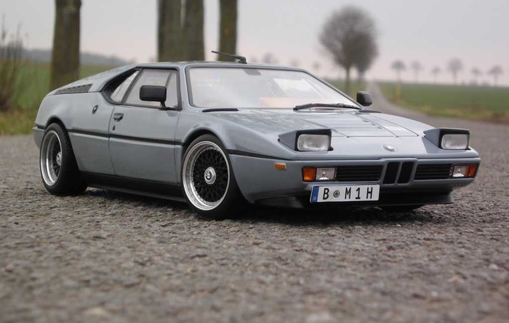 Bmw M1 1978 grijs jantes BBS echappement chrome 1/18 Norev