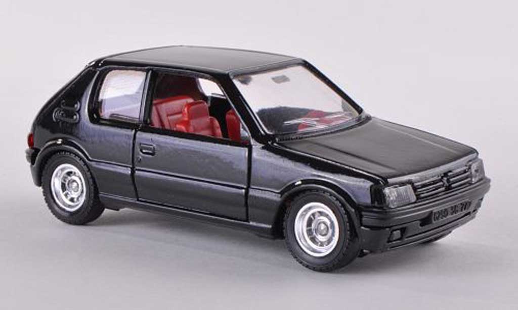 Peugeot 205 GTI 1/43 Solido GTI zwart 1984 modelauto