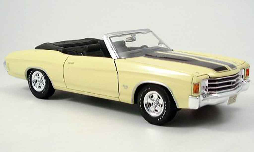 Chevrolet Chevelle 1972 1/18 Maisto 1972 SS454 geel modelauto