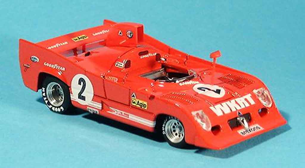 Alfa Romeo 33.3 1975 1/43 Brumm 1975 tt 12 no. 2 merzario lafitte 1000 km monza modelauto