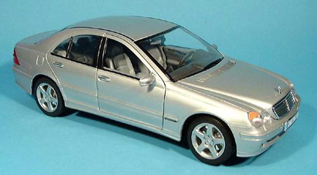 Mercedes Classe C 1/18 Welly grijs 2001 modelauto