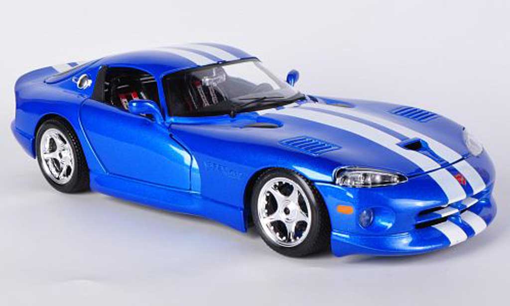 Dodge Viper GTS 1/18 Burago GTS Coupe blauw 1996 modelauto