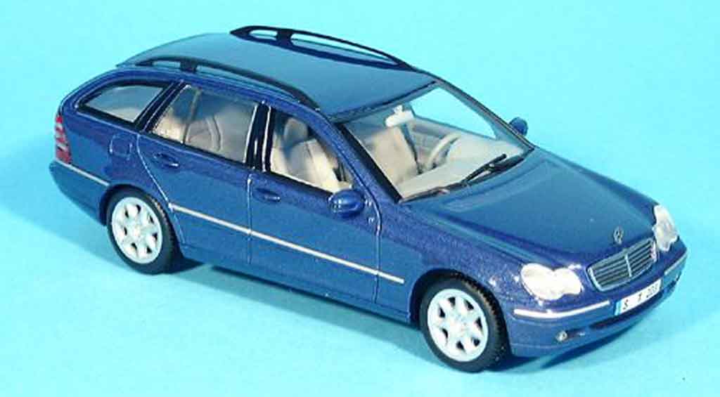 Mercedes Classe C 1/43 Minichamps T Modell blauw modelauto