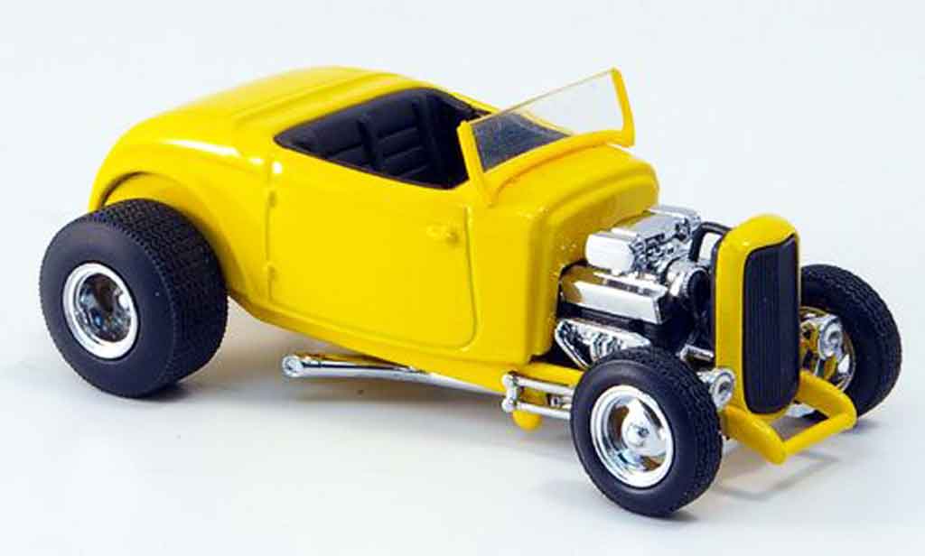 Ford 1932 1/43 Eagle Street Rod geel zwartes Interieur modelauto