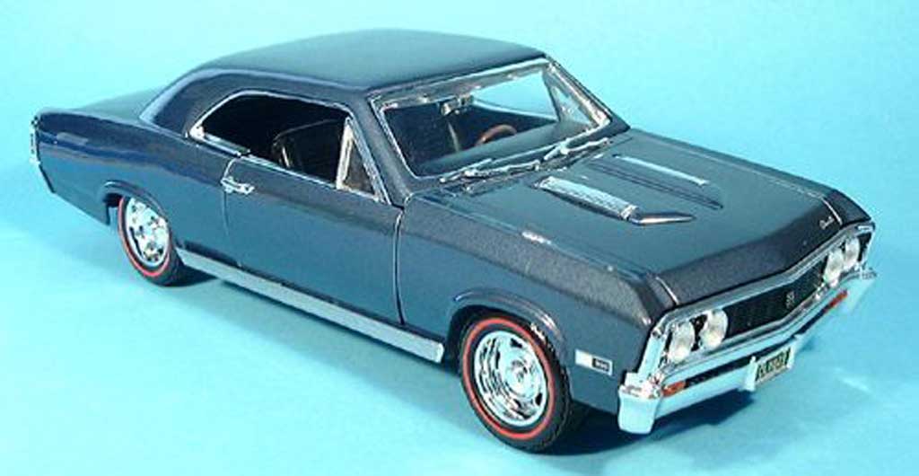Chevrolet Chevelle 1967 1/18 Motormax 1967 SS396 blauw modelauto