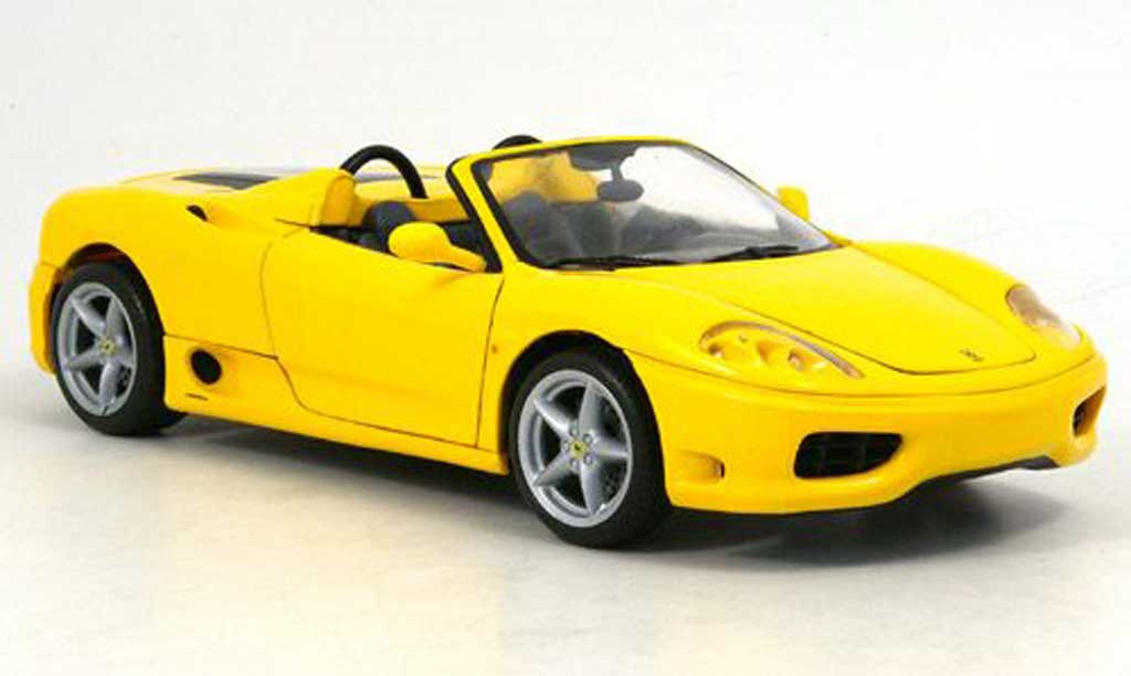 Ferrari 360 Modena 1/18 Hot Wheels Modena spider geel modelauto