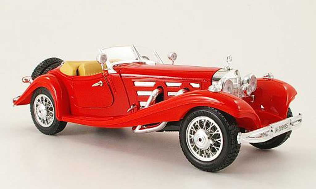 Mercedes 500 K 1/18 Burago K Roadster rood (1:20) 1936 modelauto