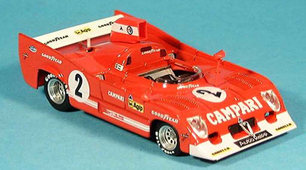 Alfa Romeo 33.3 1975 1/43 Brumm 1975 tt 12 no.2 pescarolo bell sieger 1000 km spa modelauto