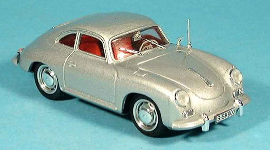 Porsche 356 1963 1/43 Brumm 1963 C Coupe grijs metallic modelauto