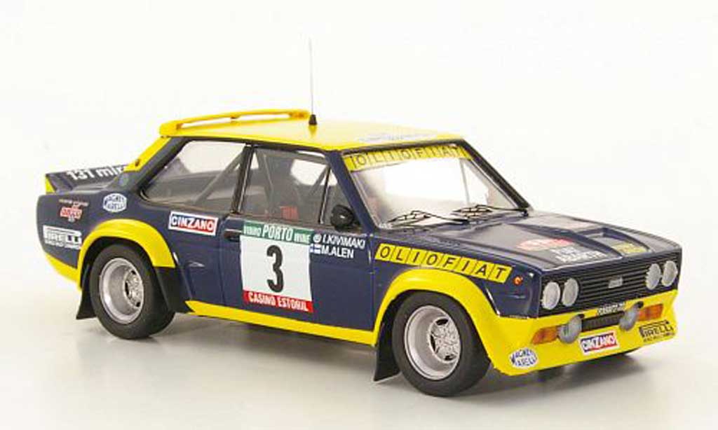 Fiat 131 Abarth 1/43 Trofeu Abarth No.3 Olio M.Alen / I.Kivimaki Rally Portugal 1977 modelauto