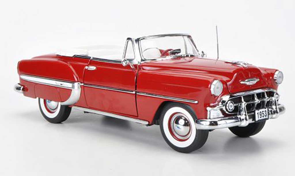 Chevrolet Bel Air 1953 1/18 Sun Star 1953 Cabriolet rood modelauto