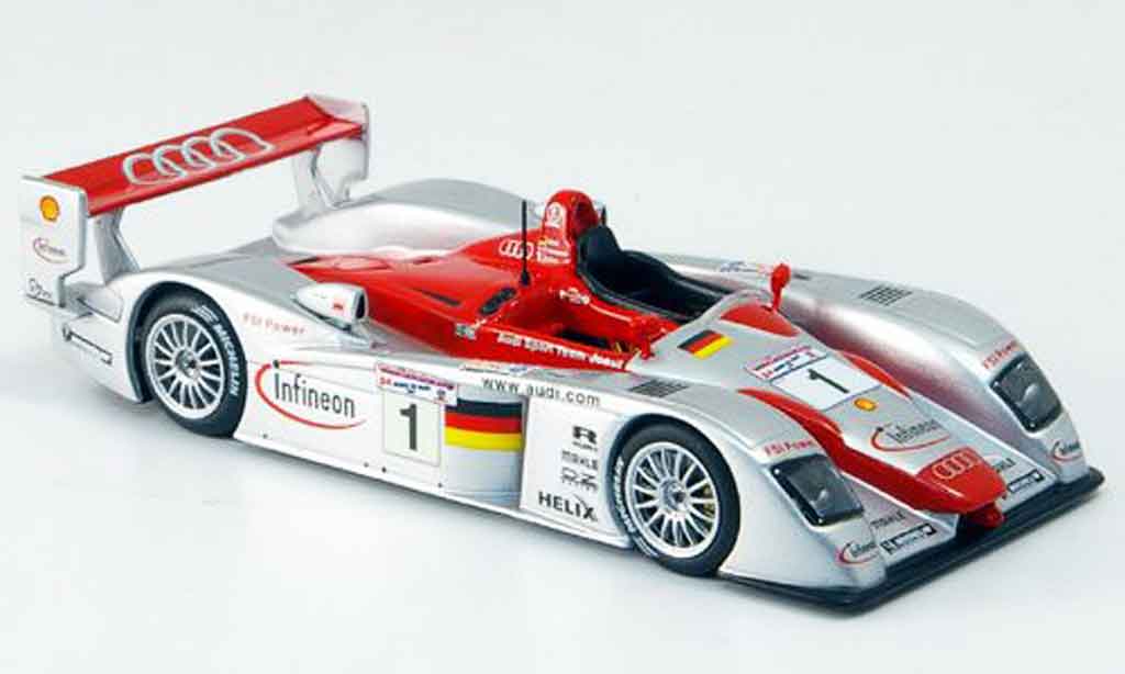Audi R8 2002 1/43 IXO 2002 Biela Kris Sieger modelauto