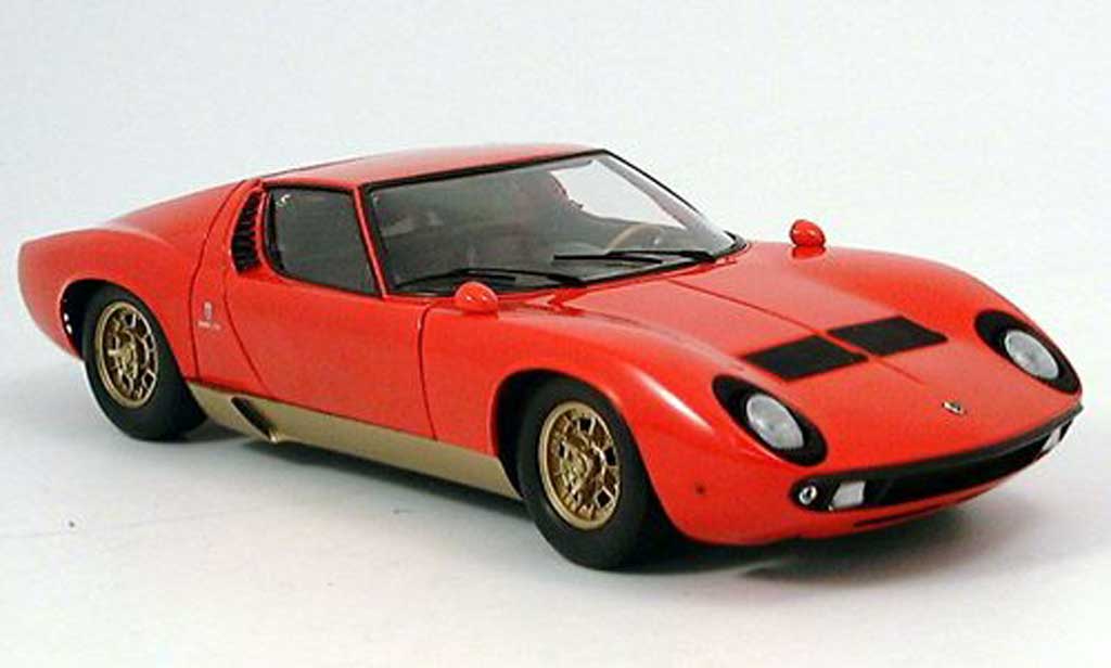 Lamborghini Miura P400 1/18 Kyosho P400 rood 1974 modelauto