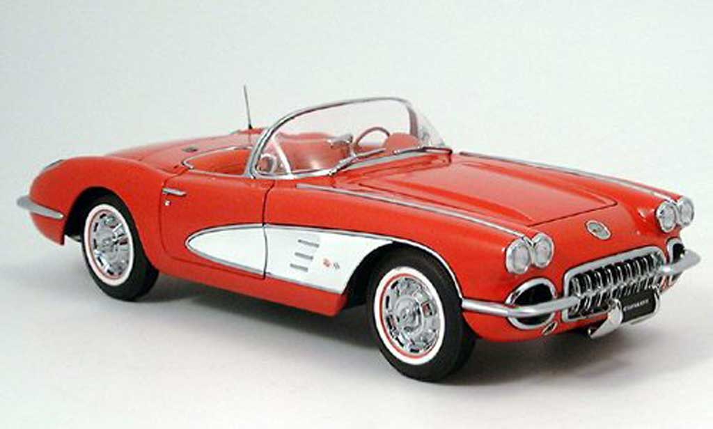 Chevrolet Corvette C1 1/18 Autoart C1 rood 1959 modelauto