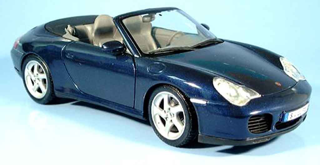 Porsche 996 4S 1/18 Maisto Cabriolet 4S blauw 2003 modelauto