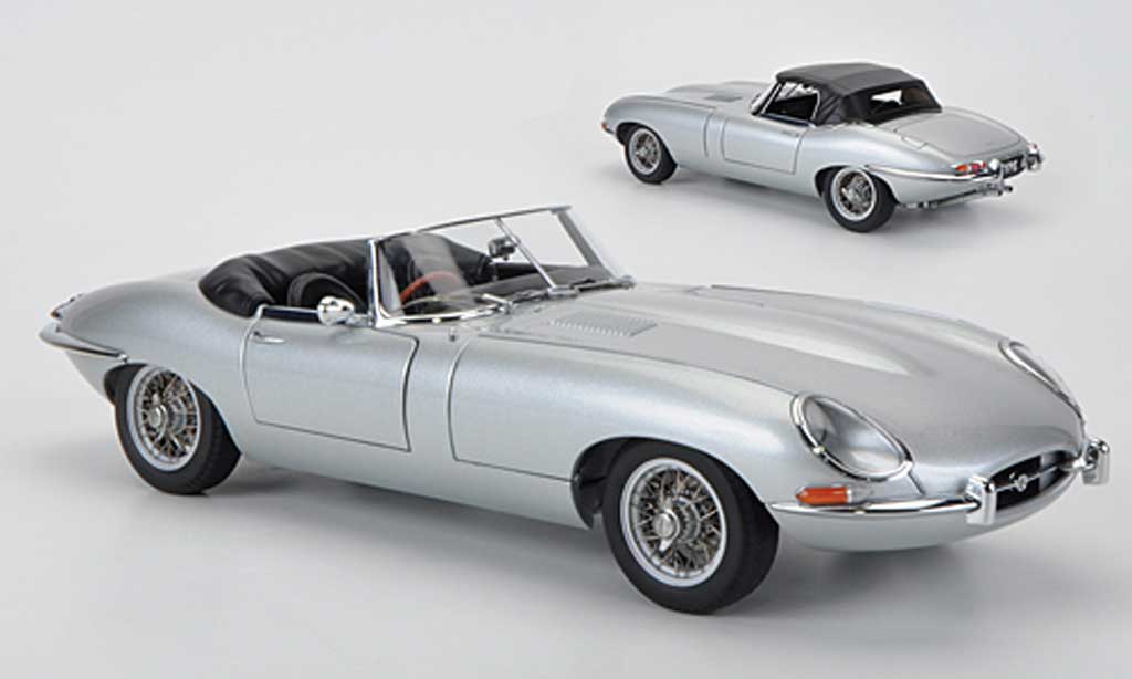 Jaguar E-Type 1/18 Autoart Roadster Series I 3.8 grijs modelauto