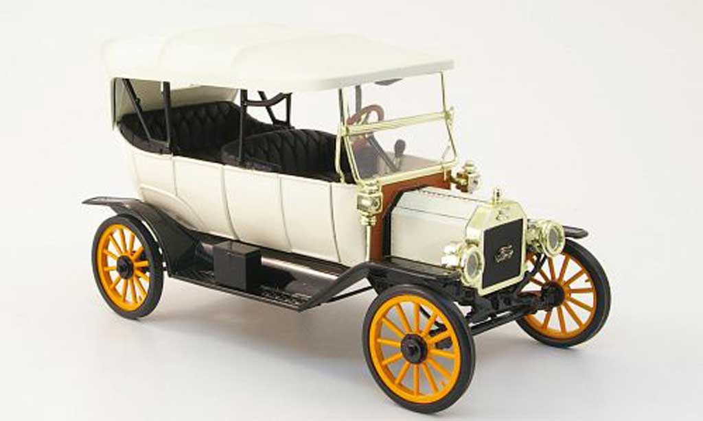Ford Model T 1/18 Eagle touring wit/zwart 1913 modelauto