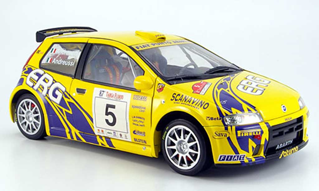 Fiat Punto 1/18 Ricko rallye no.5 erg targa florio 2003 andreucci andreussi modelauto