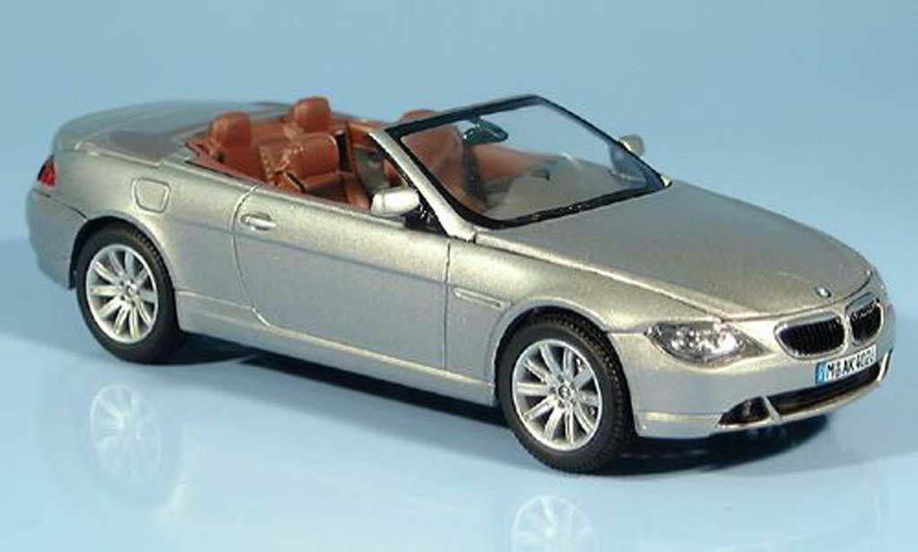 Bmw 635 E64 1/43 Kyosho E64 d Cabriolet grijs 2004 modelauto