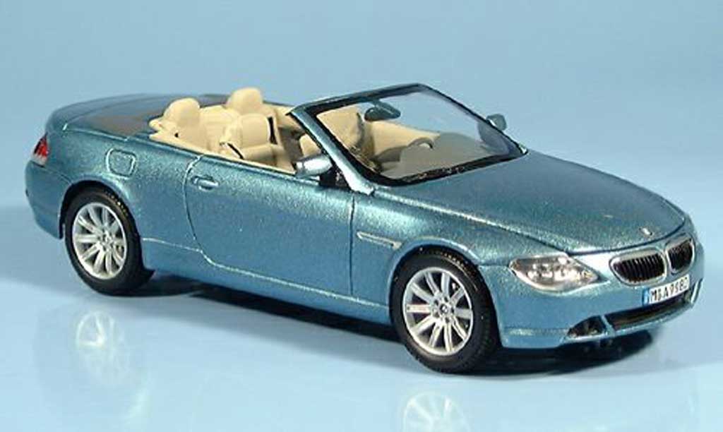 Bmw 650 E64 1/43 Kyosho E64 Cabrioletblauw 2004 modelauto