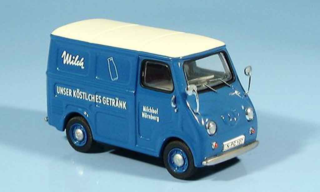 Goggomobil TL 1/43 Premium Cls 250 Kasten Milchhof blauw modelauto