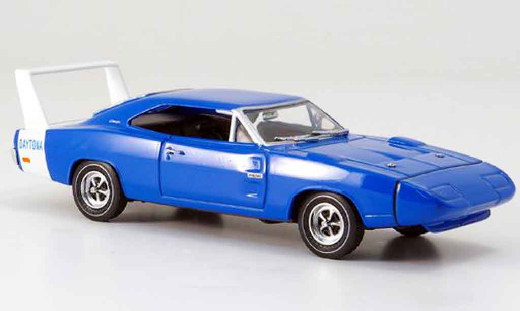 Dodge Charger 1969 1/43 Eagle 1969 Daytona blauw avec witem Heckspoiler modelauto