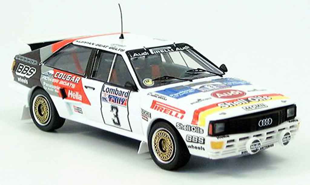 Audi Quattro 1/43 Trofeu No.3 Mikkola Hertz RAC Rally 1984 modelauto