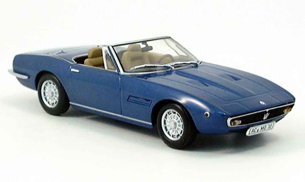 Maserati Ghibli spyder 1/43 Minichamps spyder blauw 1969 modelauto