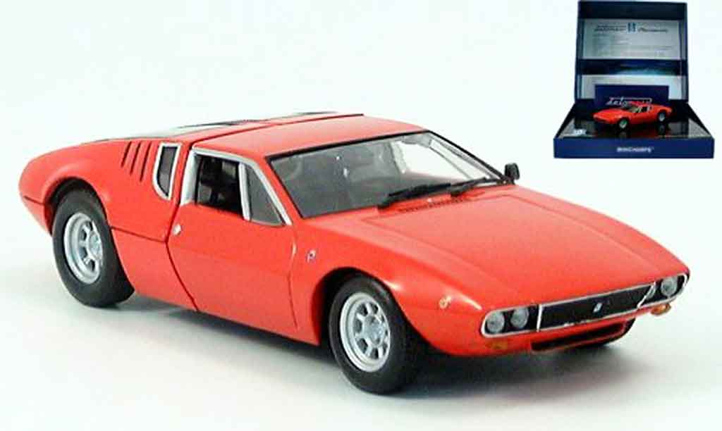 De Tomaso Mangusta 1/43 Minichamps rood motorhaube zum offnen 1969 modelauto