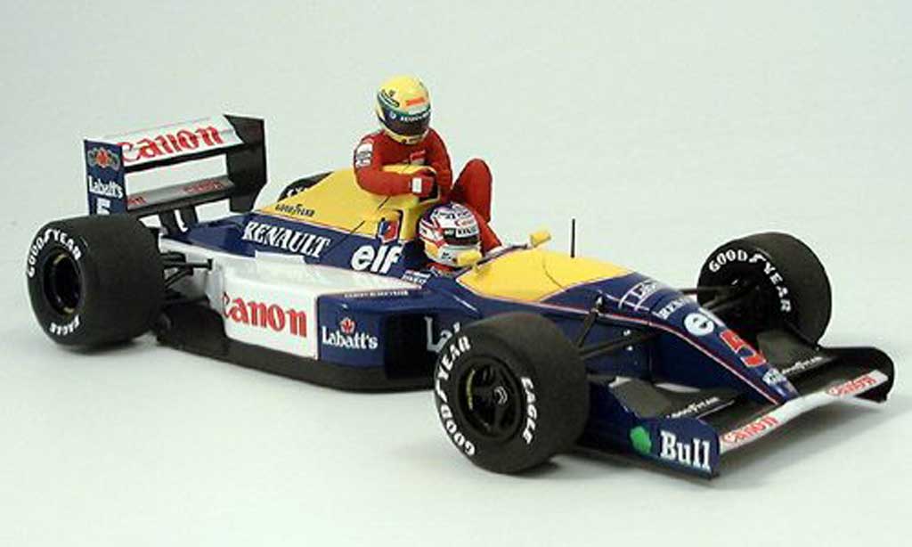 Renault F1 1/18 Minichamps williams fw 14 mansell-senna gp gb 1991 modelauto