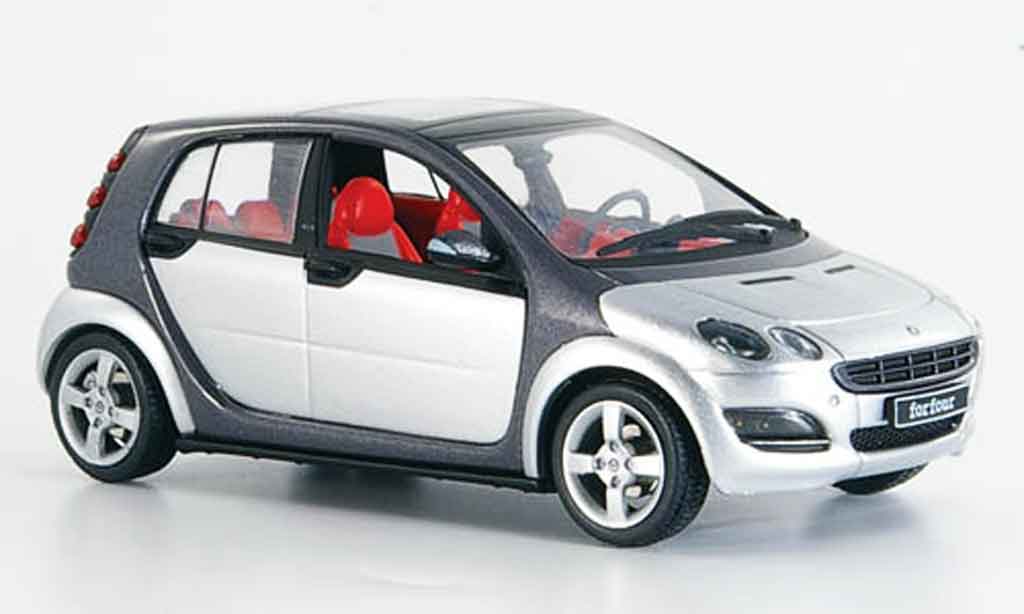 Smart ForFour 1/43 Schuco Forfour grijs 2004 modelauto