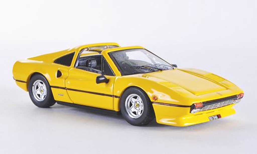Ferrari 308 GTS 1/43 Best GTS geel Dach liegt bei 1978 modelauto
