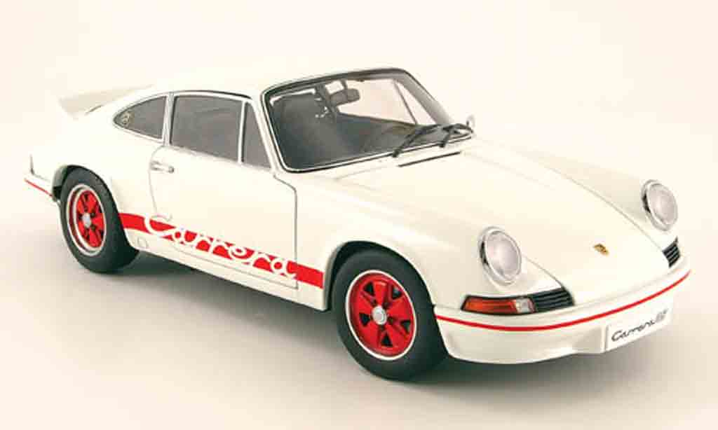 Porsche 911 RS 1/18 Autoart RS 2.7 carrera wit/rood 1973 modelauto