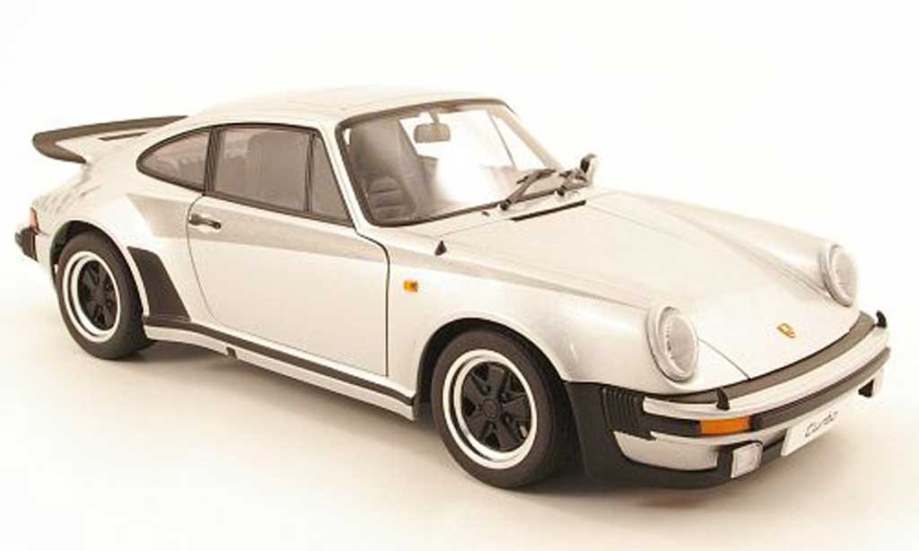Porsche 911 Turbo 1/18 Autoart Turbo 3.0 grijs allise modelauto