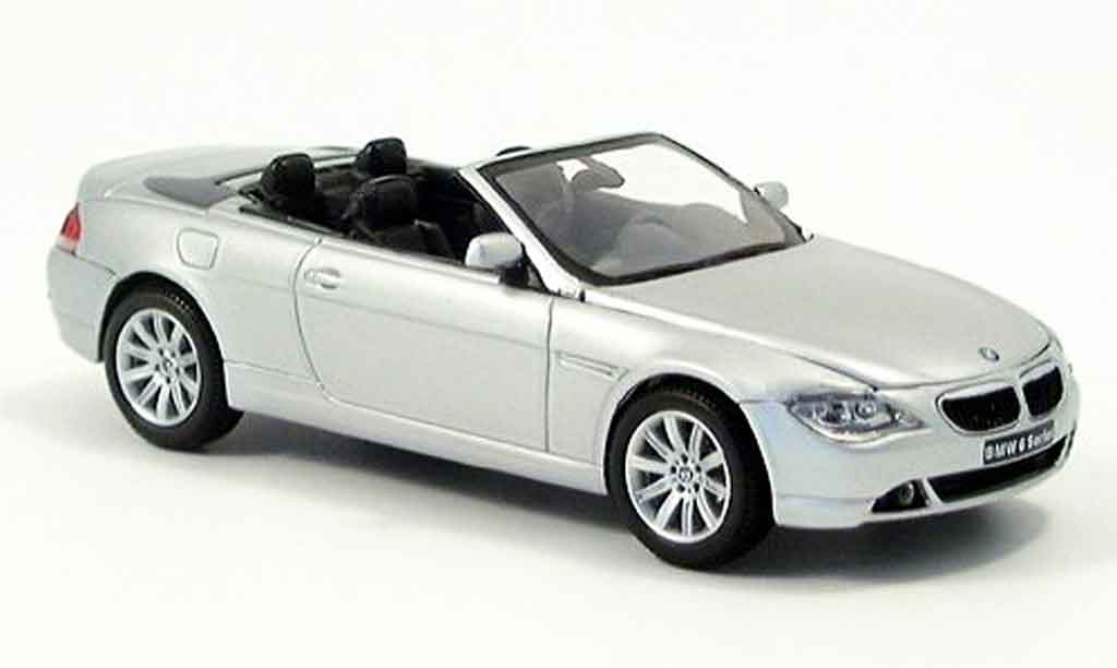Bmw 645 E64 1/43 Kyosho E64 CI Cabriolet grijs metallic Verdeck liegt bei modelauto