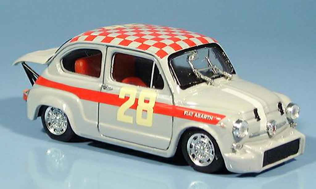 Fiat 600 1/43 Brumm Abarth 1000 No.28 Steinmetz Dritter Monza 1966 modelauto