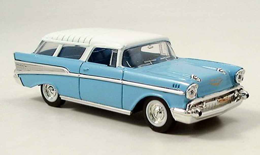 Chevrolet Nomad 1/43 Yat Ming blauw 1957 modelauto