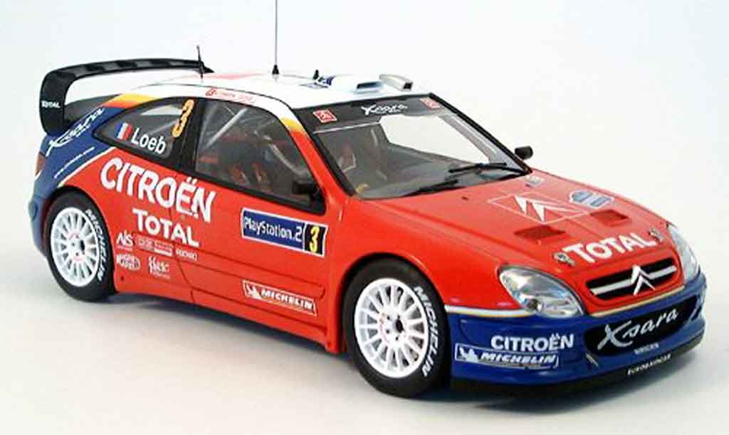 Citroen Xsara WRC 2004 1/18 Autoart WRC 2004 no.3 s.loeb/d.elena tour de corse modelauto