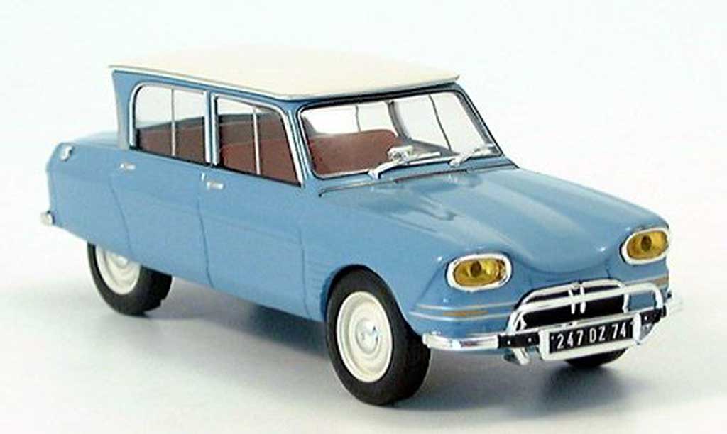 Citroen Ami 6 1/43 IXO blauw/wit modelauto