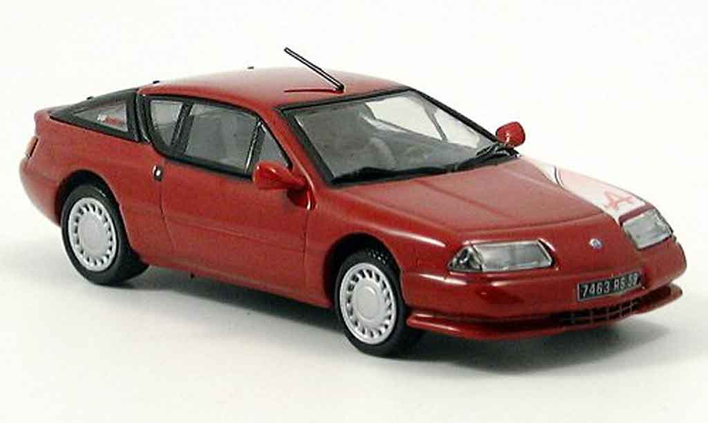 Alpine GTA V6 GT 1/43 Norev V6 GT rood 1990 modelauto