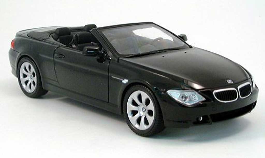 Bmw 645 E64 1/18 Welly E64 ci cabriolet zwart 2004 modelauto
