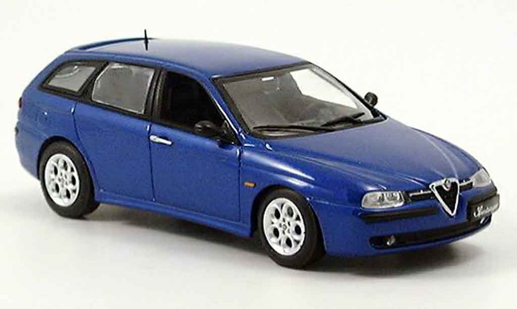 Alfa Romeo 156 1/43 Minichamps sportwagon blauw 2001 modelauto