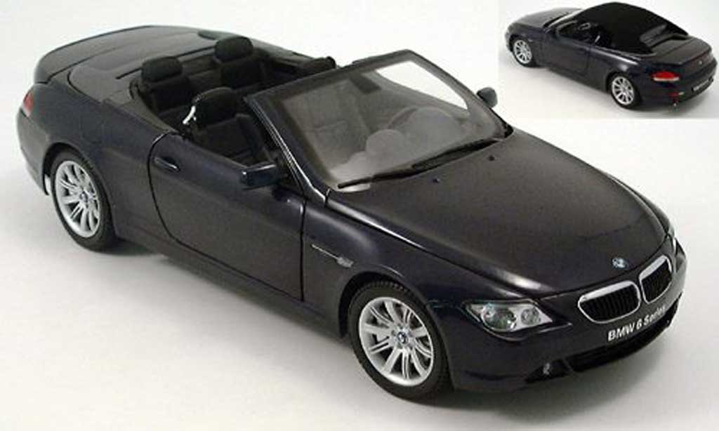 Bmw 645 E64 1/18 Kyosho E64 ci cabriolet blauw fonc modelauto