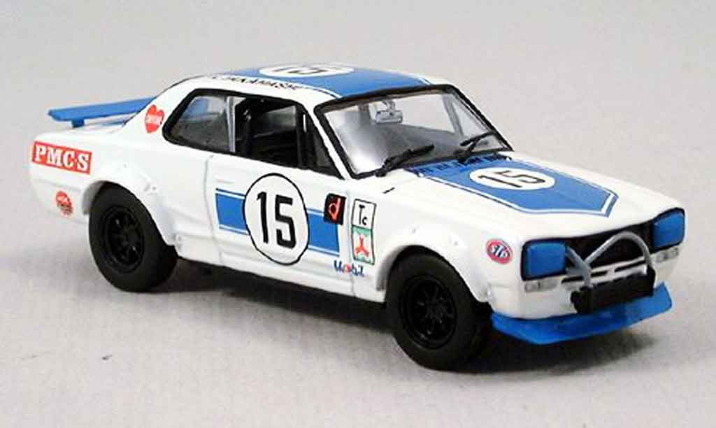 Nissan Skyline 2000 1/43 Kyosho 2000 GTR racing blauw modelauto