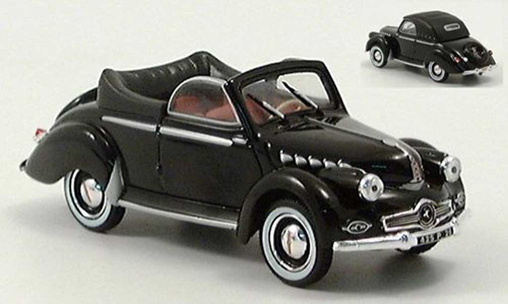 Panhard Dyna X 1950 1/43 Norev X 1950 Cabriolet zwart modelauto