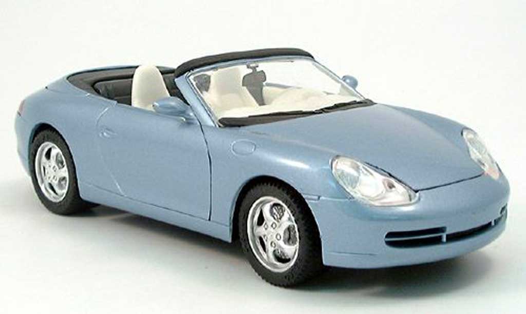 Porsche 996 Cabriolet 1/18 Solido Cabriolet blauw metallized 1998 modelauto